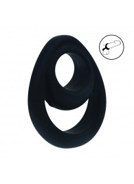 Черное эрекционное кольцо Double Ergo Silicone Cockring - Shots Media BV - в Арзамасе купить с доставкой