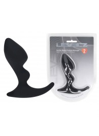 Черная анальная пробка для массажа простаты Double Ripple Silicone Prostate Massager - Shots Media BV - в Арзамасе купить с доставкой