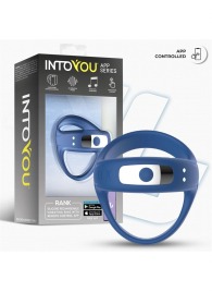 Синее интерактивное эрекционное виброкольцо Rank - Intoyou - в Арзамасе купить с доставкой