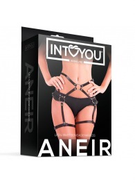 Черные стрепы на бёдра Aneir - Intoyou - купить с доставкой в Арзамасе