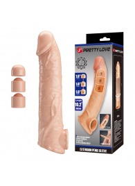 Телесный фаллоудлинитель с подхватом мошонки Silas - 26 см. - Baile - в Арзамасе купить с доставкой