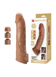 Карамельный фаллоудлинитель с подхватом мошонки Silas - 26 см. - Baile - в Арзамасе купить с доставкой