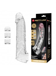 Прозрачный фаллоудлинитель с подхватом мошонки Silas - 26 см. - Baile - в Арзамасе купить с доставкой