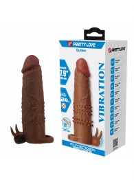 Коричневая насадка на пенис Quillon - 20 см. - Baile - в Арзамасе купить с доставкой