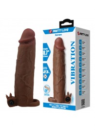 Коричневая насадка на пенис Xerxes - 22 см. - Baile - в Арзамасе купить с доставкой