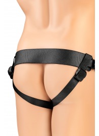 Телесный фаллопротез на черных ремнях Conall - 15 см. - ToyFa - купить с доставкой в Арзамасе