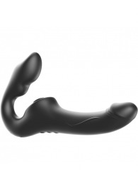 Черный безремневой страпон с 3 моторами - Ibiza - купить с доставкой в Арзамасе