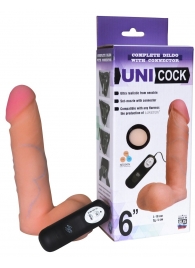 Фаллическая насадка Харнесс UNICOCK 6  с вибрацией - 18 см. - LOVETOY (А-Полимер) - купить с доставкой в Арзамасе