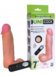 Фаллическая насадка Харнесс UNICOCK 7  с вибрацией - 19 см. - LOVETOY (А-Полимер) - купить с доставкой в Арзамасе