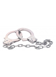 Наручники из металла с длинной цепочкой CHROME HANDCUFFS METAL HANDCUFFS W. KEY - NMC - купить с доставкой в Арзамасе