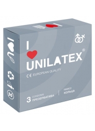 Презервативы с рёбрами Unilatex Ribbed - 3 шт. - Unilatex - купить с доставкой в Арзамасе