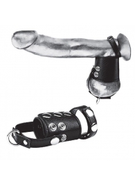 Кольцо на член и мошонку Cock Ring With 2  Ball Stretcher And Optional Weight Ring - BlueLine - в Арзамасе купить с доставкой