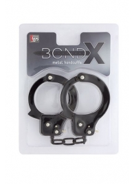 Чёрные наручники из листового металла BONDX METAL CUFFS BLACK - Dream Toys - купить с доставкой в Арзамасе