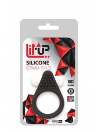 Чёрное эрекционное кольцо LIT-UP SILICONE STIMU RING 1 BLACK - Dream Toys - в Арзамасе купить с доставкой