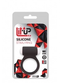 Чёрное эрекционное виброкольцо LIT-UP SILICONE STIMU RING 3 BLACK - Dream Toys - в Арзамасе купить с доставкой