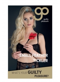 Пластиковая метелочка с красными пёрышками Small Feather Tickler - 32 см. - Blush Novelties - купить с доставкой в Арзамасе