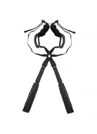 Чёрный бондажный комплект Romfun Sex Harness Bondage на сбруе - Romfun - купить с доставкой в Арзамасе