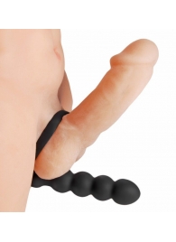 Насадка для двойного проникновения Double Fun Cock Ring with Double Penetration Vibe - XR Brands - в Арзамасе купить с доставкой