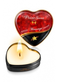 Массажная свеча с ароматом ванили Bougie Massage Candle - 35 мл. - Plaisir Secret - купить с доставкой в Арзамасе