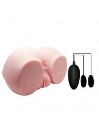Телесный мастурбатор с двумя любовными тоннелями и вибрацией - Baile - в Арзамасе купить с доставкой