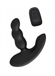 Черный силиконовый стимулятор простаты Levett Nitoc с пультом ДУ - Levett - в Арзамасе купить с доставкой
