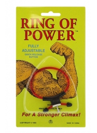 Красно-чёрное эрекционное кольцо с утяжкой RING OF POWER ADJUSTABLE RING - NMC - в Арзамасе купить с доставкой