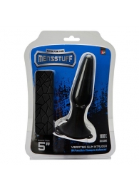 Чёрная вибропробка MENZSTUFF 5INCH SLIM INTRUDER BUTT PLUG - 13 см. - Dream Toys