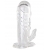 Прозрачная гелевая насадка с клиторальным отростком - 13 см. - Toyfa Basic - в Арзамасе купить с доставкой