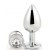 Серебристая анальная втулка с прозрачным кристаллом - 7,1 см. - Dream Toys - купить с доставкой в Арзамасе