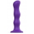 Фиолетовая насадка Strap-On-Me Dildo Geisha Balls size M - Strap-on-me - купить с доставкой в Арзамасе