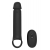 Черная насадка-удлинитель с вибрацией Vibrating Extender With Remote - Dream Toys - в Арзамасе купить с доставкой