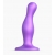 Фиолетовая насадка Strap-On-Me Dildo Plug Curvy size M - Strap-on-me - купить с доставкой в Арзамасе