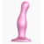 Розовая насадка Strap-On-Me Dildo Plug Curvy size M - Strap-on-me - купить с доставкой в Арзамасе