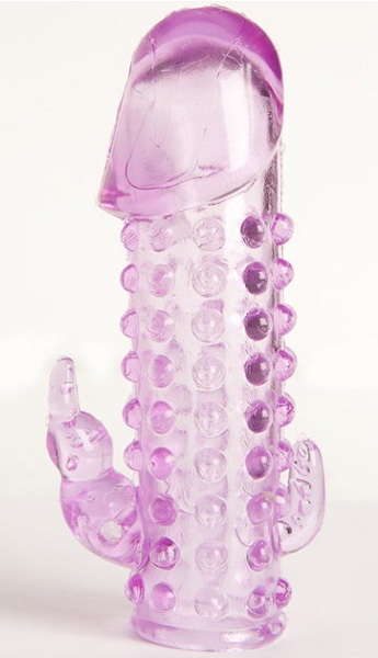 Закрытая фиолетовая насадка с 2 отростками - 13 см. - Toyfa Basic - в Арзамасе купить с доставкой Закрытая фиолетовая насадка с 2 отростками - 13 см. - Toyfa Basic - в Арзамасе купить с доставкой