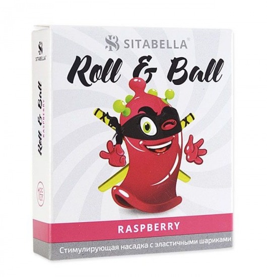 Стимулирующий презерватив-насадка Roll   Ball Raspberry - Sitabella - купить с доставкой в Арзамасе