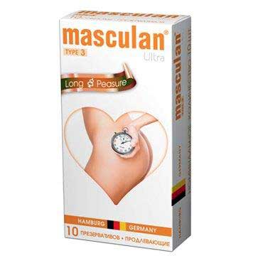 Розовые презервативы Masculan Ultra Long Pleasure с колечками, пупырышками и продлевающим эффектом - 10 шт. - Masculan - купить с доставкой в Арзамасе