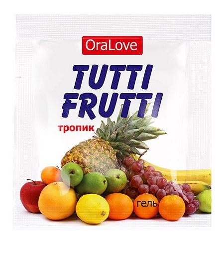 Пробник гель-смазки Tutti-frutti со вкусом тропических фруктов - 4 гр. - Биоритм - купить с доставкой в Арзамасе