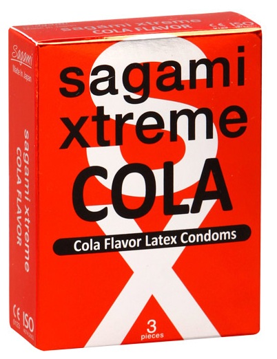 Ароматизированные презервативы Sagami Xtreme COLA - 3 шт. - Sagami - купить с доставкой в Арзамасе