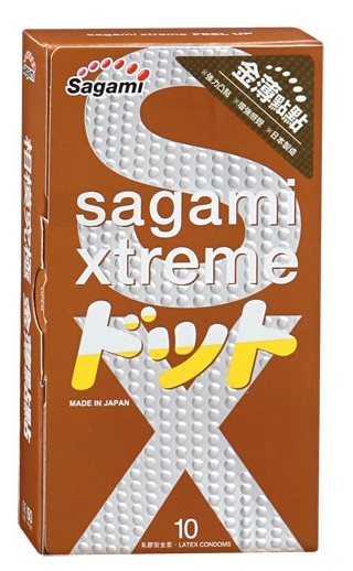 Презервативы Sagami Xtreme FEEL UP с точечной текстурой и линиями прилегания - 10 шт. - Sagami - купить с доставкой в Арзамасе