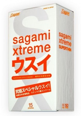 Ультратонкие презервативы Sagami Xtreme SUPERTHIN - 15 шт. - Sagami - купить с доставкой в Арзамасе