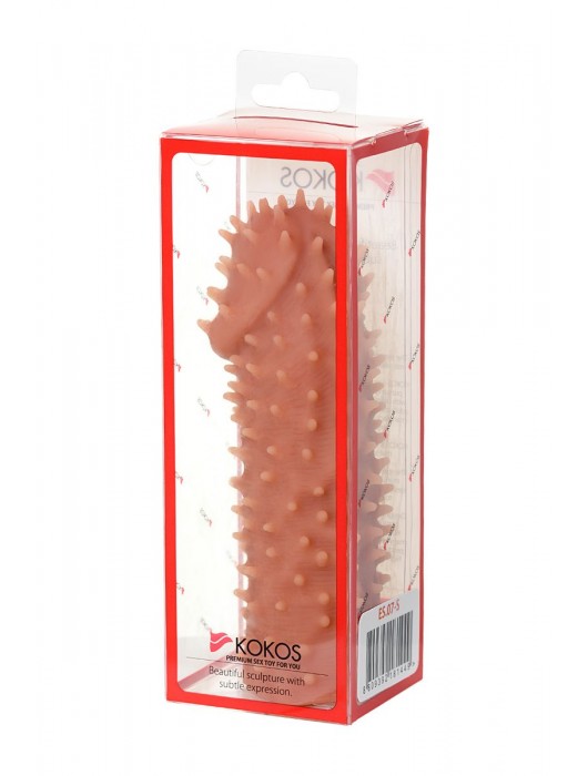 Телесная реалистичная насадка KOKOS Extreme Sleeve 07 с дополнительной стимуляцией - 12,7 см. - KOKOS - в Арзамасе купить с доставкой