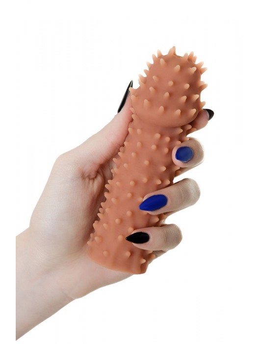 Телесная реалистичная насадка KOKOS Extreme Sleeve 07 с дополнительной стимуляцией - 12,7 см. - KOKOS - в Арзамасе купить с доставкой