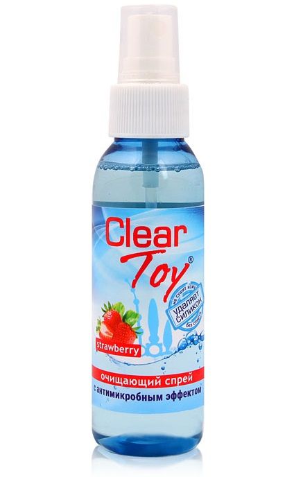 Очищающий спрей для игрушек CLEAR TOY Strawberry - 100 мл. - Биоритм - купить с доставкой в Арзамасе