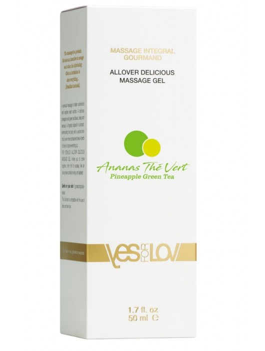 Универсальный массажный гель 3-в-1 Allover Delicious с ароматом ананаса и зеленого чая - 50 мл. - YESforLOV - купить с доставкой в Арзамасе