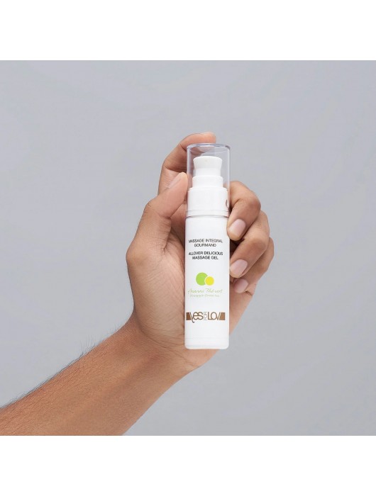 Универсальный массажный гель 3-в-1 Allover Delicious с ароматом ананаса и зеленого чая - 50 мл. - YESforLOV - купить с доставкой в Арзамасе
