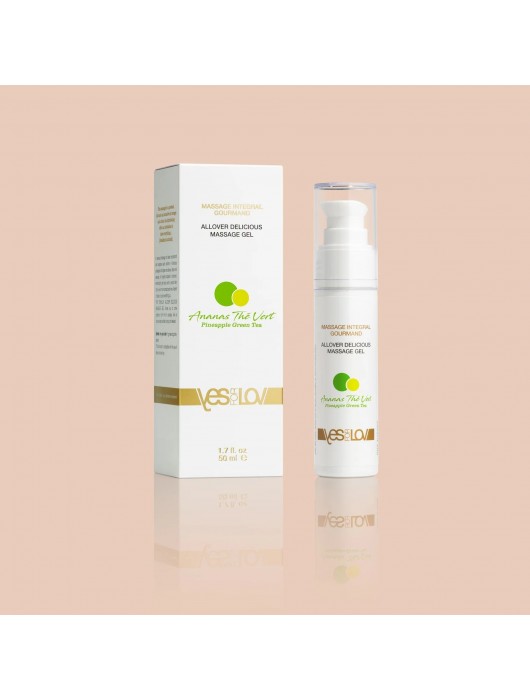 Универсальный массажный гель 3-в-1 Allover Delicious с ароматом ананаса и зеленого чая - 50 мл. - YESforLOV - купить с доставкой в Арзамасе