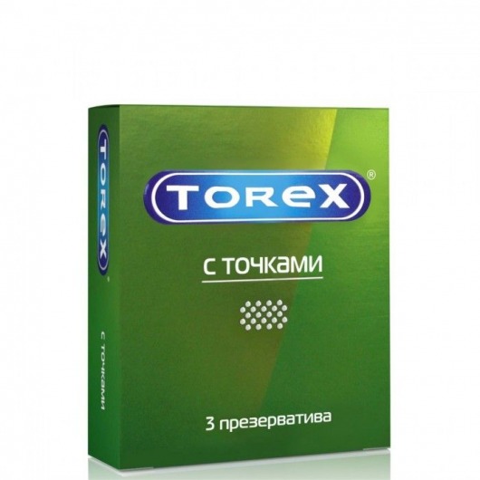 Текстурированные презервативы Torex  С точками  - 3 шт. - Torex - купить с доставкой в Арзамасе