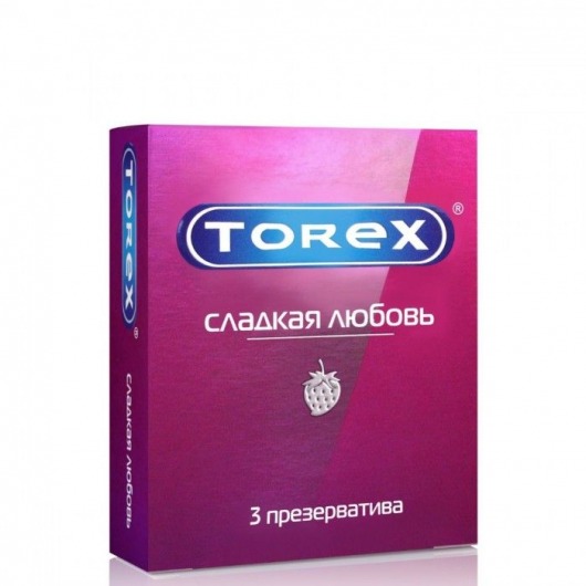 Презервативы Torex  Сладкая любовь  с ароматом клубники - 3 шт. - Torex - купить с доставкой в Арзамасе