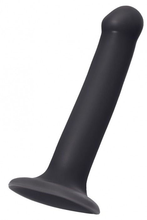 Черный фаллос на присоске Silicone Bendable Dildo M - 18 см. - Strap-on-me - купить с доставкой в Арзамасе