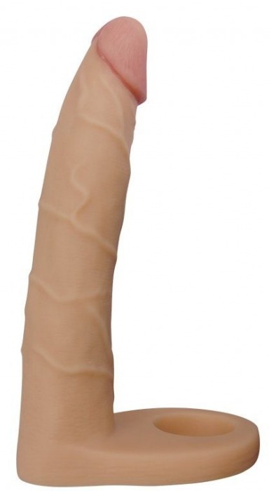 Телесная насадка-фаллоимитатор для двойного проникновения - 17 см. - Lovetoy - купить с доставкой в Арзамасе